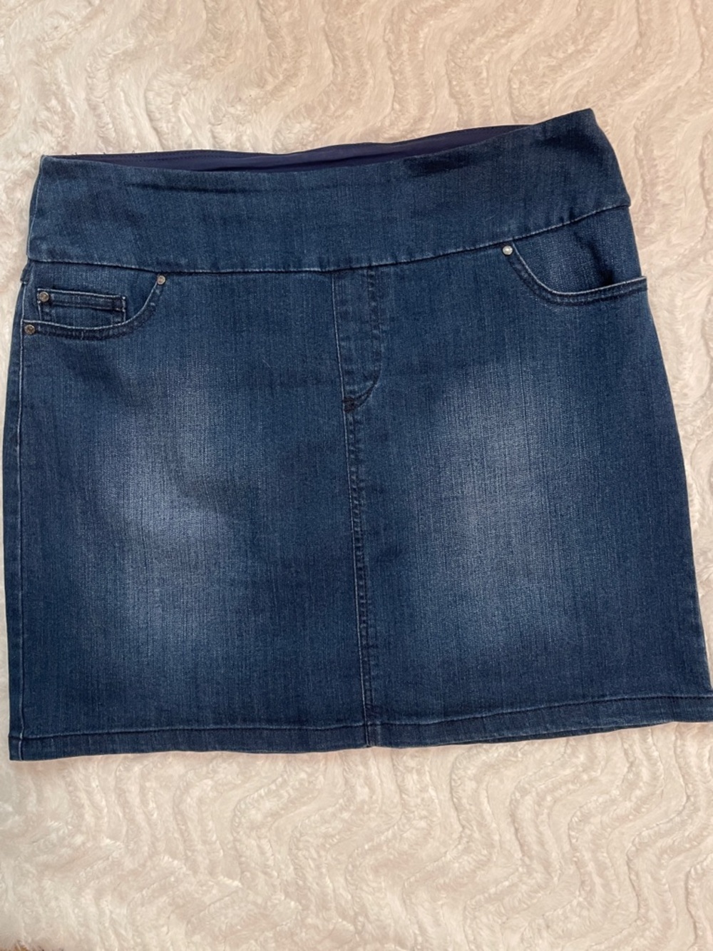 S.C. & Co. Denim Skort Dark Blue with Stretch